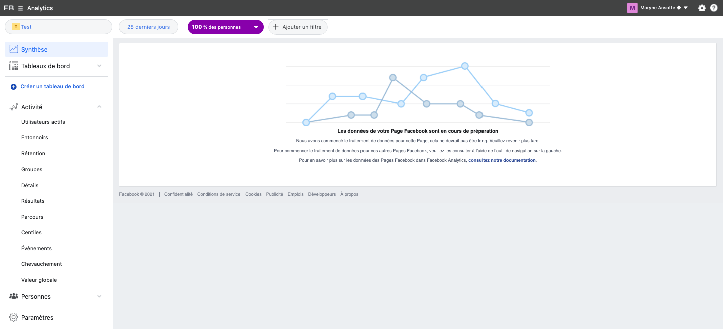 Disparition de Facebook Analytics